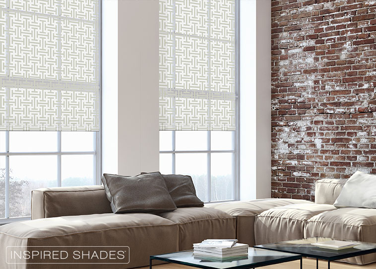 Classic-Livingroom-with-patterned-roller-shades-inspired-shades