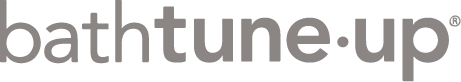 Grey text logo stating bath tune-up